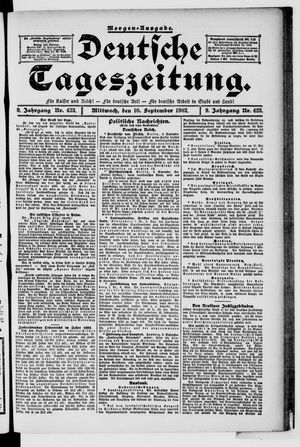 Deutsche Tageszeitung vom 10.09.1902