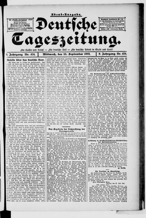 Deutsche Tageszeitung vom 10.09.1902