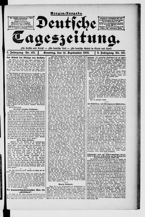 Deutsche Tageszeitung vom 14.09.1902