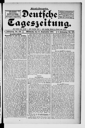 Deutsche Tageszeitung on Sep 17, 1902