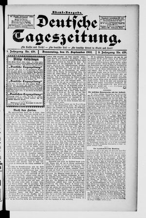 Deutsche Tageszeitung on Sep 18, 1902