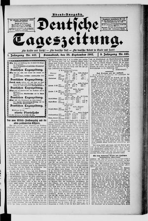 Deutsche Tageszeitung on Sep 20, 1902