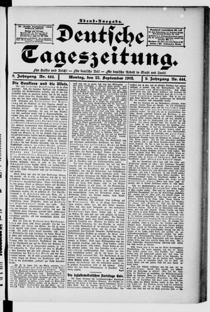 Deutsche Tageszeitung vom 22.09.1902