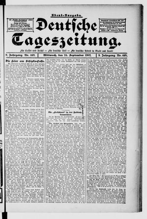 Deutsche Tageszeitung vom 24.09.1902