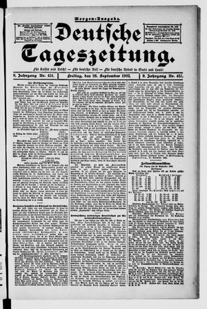 Deutsche Tageszeitung on Sep 26, 1902