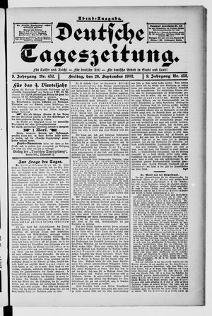 Deutsche Tageszeitung on Sep 26, 1902