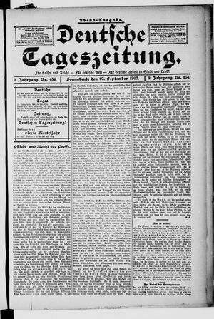 Deutsche Tageszeitung vom 27.09.1902
