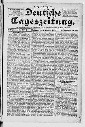 Deutsche Tageszeitung vom 01.10.1902