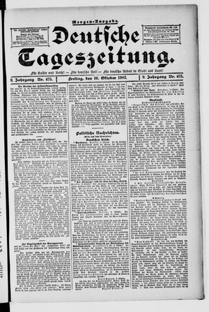 Deutsche Tageszeitung vom 10.10.1902