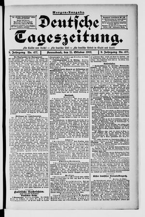 Deutsche Tageszeitung vom 11.10.1902