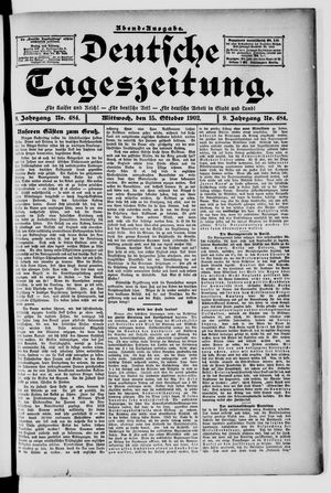 Deutsche Tageszeitung on Oct 15, 1902