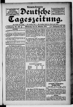 Deutsche Tageszeitung on Oct 22, 1902