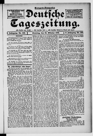 Deutsche Tageszeitung vom 26.10.1902