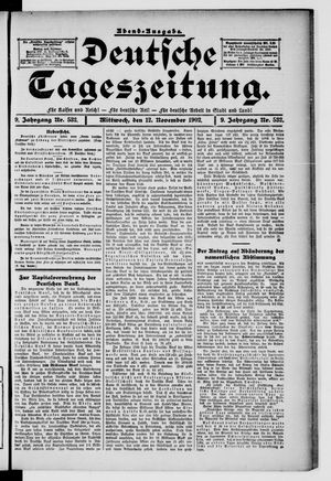 Deutsche Tageszeitung vom 12.11.1902
