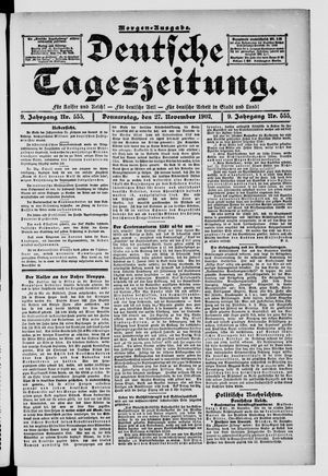 Deutsche Tageszeitung on Nov 27, 1902