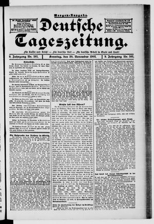 Deutsche Tageszeitung on Nov 30, 1902