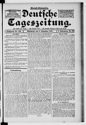 Deutsche Tageszeitung vom 03.12.1902