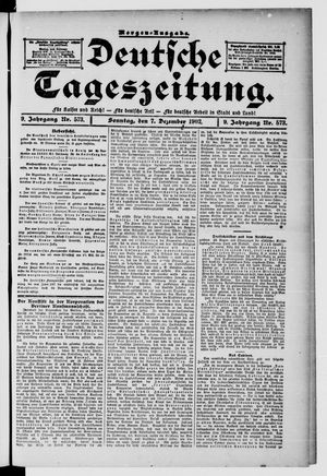 Deutsche Tageszeitung on Dec 7, 1902