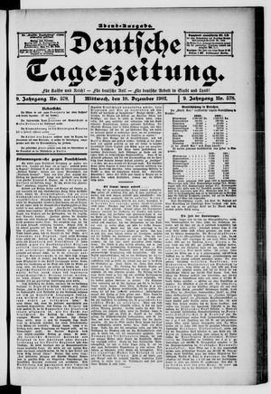 Deutsche Tageszeitung on Dec 10, 1902