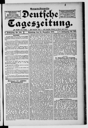 Deutsche Tageszeitung on Dec 14, 1902