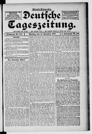 Deutsche Tageszeitung on Dec 15, 1902