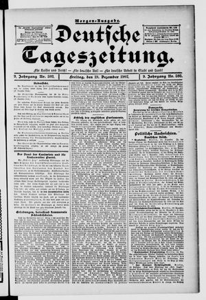 Deutsche Tageszeitung vom 19.12.1902