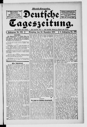 Deutsche Tageszeitung vom 30.12.1902