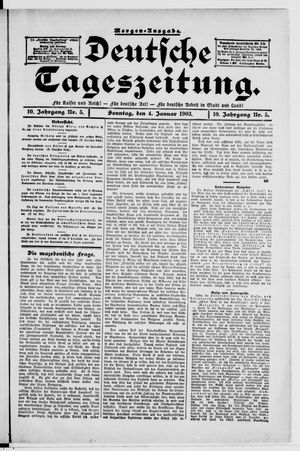 Deutsche Tageszeitung vom 04.01.1903