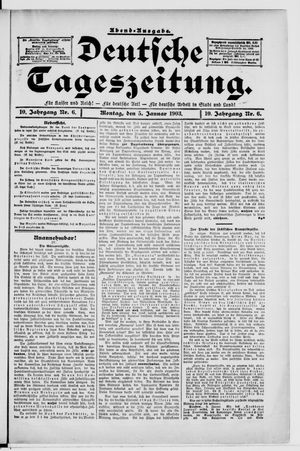 Deutsche Tageszeitung vom 05.01.1903