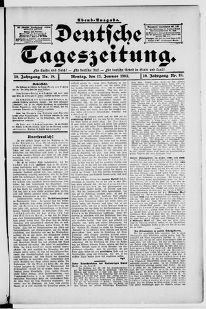 Deutsche Tageszeitung vom 12.01.1903