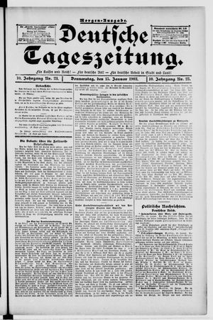 Deutsche Tageszeitung on Jan 15, 1903