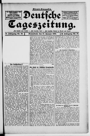 Deutsche Tageszeitung vom 17.01.1903