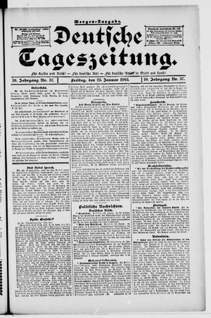 Deutsche Tageszeitung vom 23.01.1903