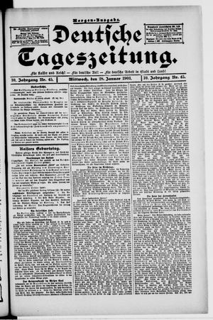 Deutsche Tageszeitung on Jan 28, 1903
