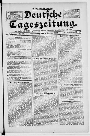 Deutsche Tageszeitung vom 05.02.1903