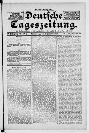 Deutsche Tageszeitung vom 05.02.1903