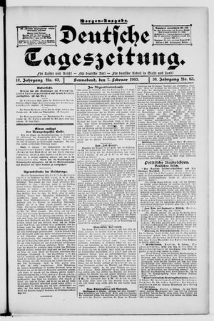Deutsche Tageszeitung vom 07.02.1903