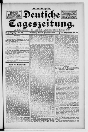 Deutsche Tageszeitung vom 10.02.1903