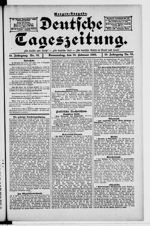 Deutsche Tageszeitung on Feb 19, 1903
