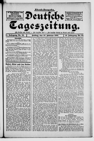 Deutsche Tageszeitung on Feb 20, 1903