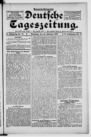 Deutsche Tageszeitung vom 24.02.1903