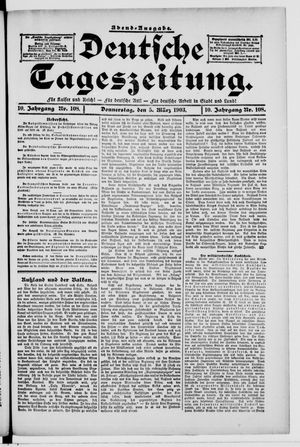 Deutsche Tageszeitung on Mar 5, 1903