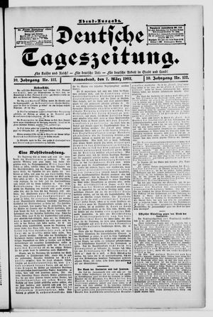 Deutsche Tageszeitung vom 07.03.1903