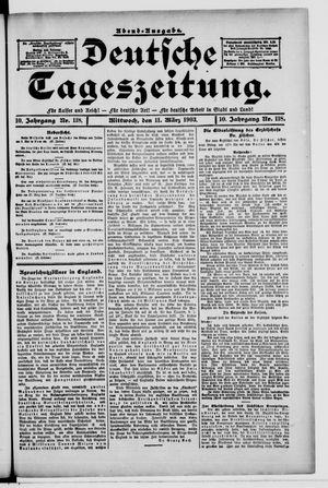 Deutsche Tageszeitung on Mar 11, 1903