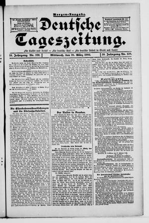 Deutsche Tageszeitung on Mar 18, 1903