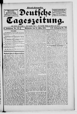 Deutsche Tageszeitung on Mar 18, 1903
