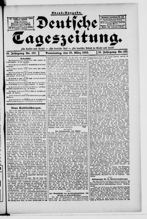 Deutsche Tageszeitung vom 19.03.1903
