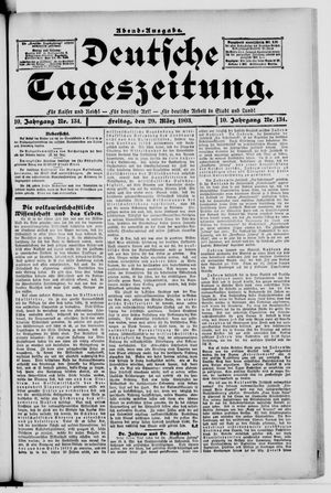 Deutsche Tageszeitung vom 20.03.1903