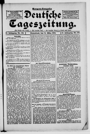 Deutsche Tageszeitung vom 21.03.1903