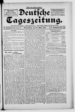 Deutsche Tageszeitung on Mar 26, 1903